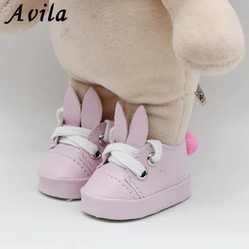 

Doll Shoes Cartoon Animal Rabbite Shoes For Dolls and Mini Toy Shoes For 1/6 BJD 14'' Handmade Doll Accessories