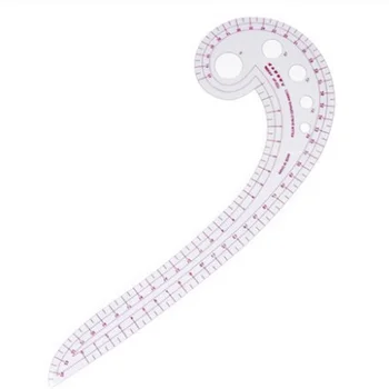

1 pcs comma-shaped curve ruler 6-square ruler multi-function curve ruler
