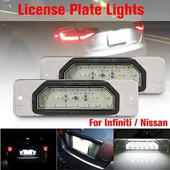

2X LED Number License Plate Light Lamp for Infiniti FX35 FX45 Q45 I30 I35 M35h M37 M56 Q70 for Nissan Fuga Cefiro