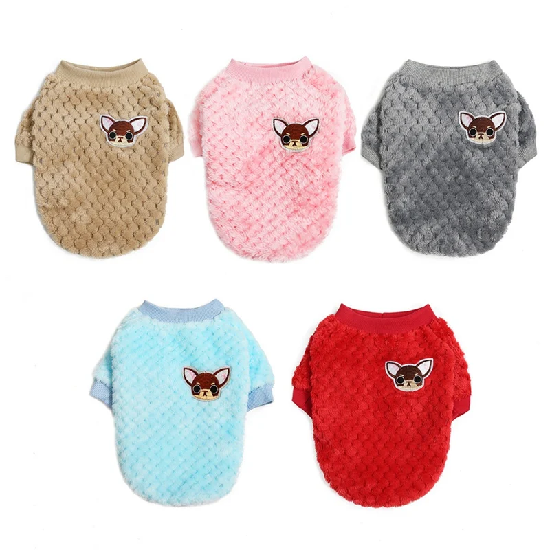 

Winter Warm Pet Dog Fleece Coat Clothes Small Dog Puppies Sweater Hooded Sweatshirt Pet Supplies Accessories