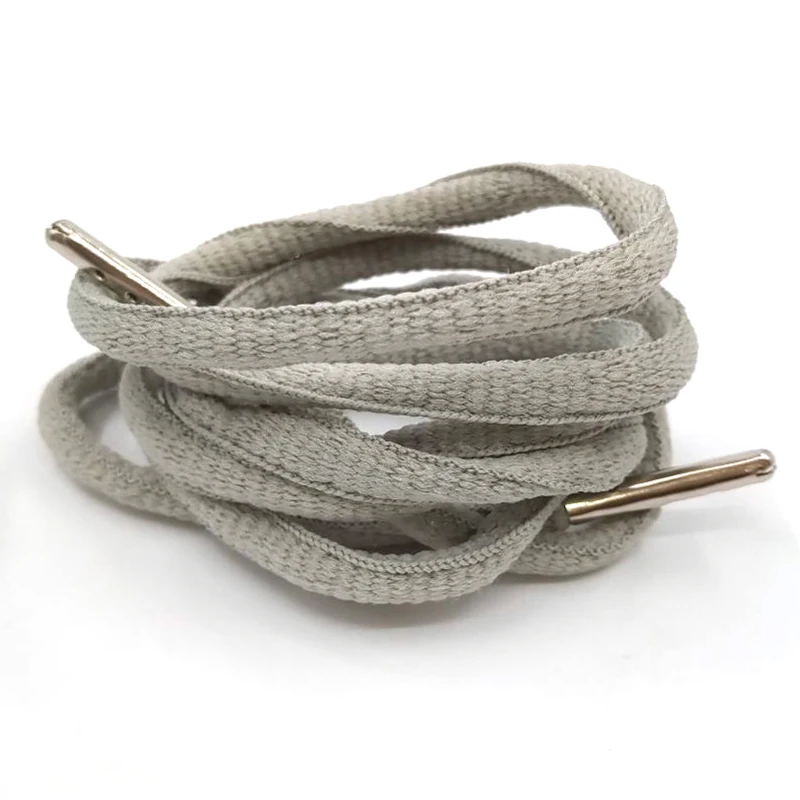02 gray Silver Аксессуары для обуви, шнурки для обуви, белые, круглые, мужские, плоские, замочки, Круглые, Сникеры, кружева, офсетные, кордон, 4 цвета, металлическая головка - Цвет: 02 gray Silver