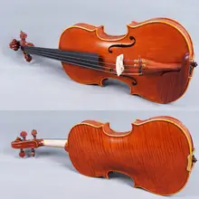 Мастер скрипки 4/4 Одна деталь тигровый клен скрипка ручной работы чехол с бантом