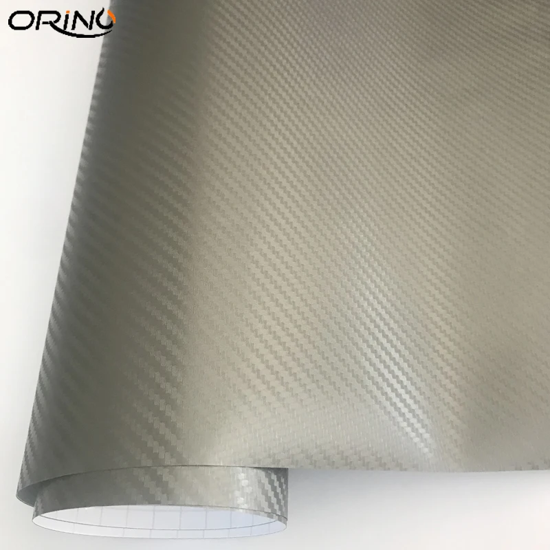 3D Carbon Fiber Grey Vinyl Wrap Sticker-1