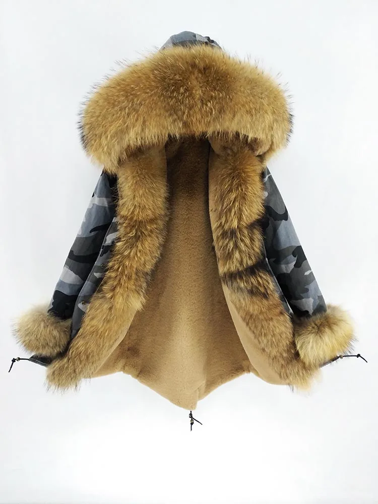 Новинка года; зимняя куртка из натурального меха лисы; Верхняя одежда с воротником из искусственного меха; толстая теплая Толстая длинная куртка из натурального меха