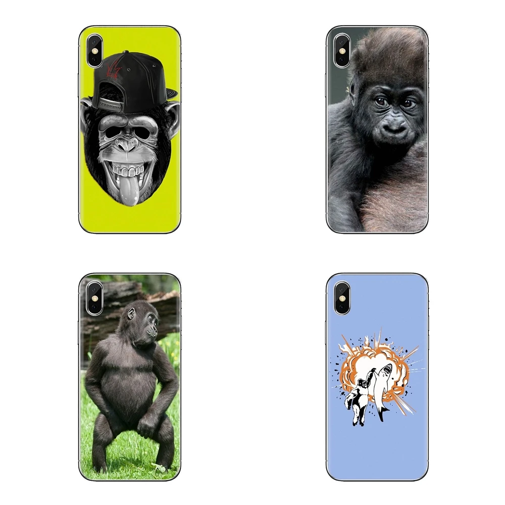 black Monkey Gorilla Soft Transparent Shell Case For Huawei G7 G8 P7 P8 P9 P10 P20 P30 Lite Mini Pro P Smart Plus 2017 2018 2019 |