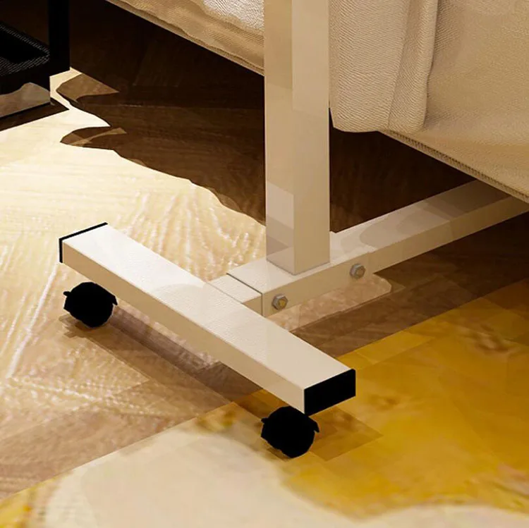 Goedkoop Бесплатная Доставка Verstelbare Laptop Tafel Met Wiel Draaien Staande Notebook Computer Tafel Lifting Desk Voor Sofa Nachtkastje