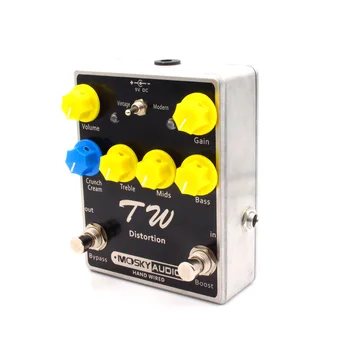 

TW Distortion Guitar Effect Pedal Fine-quality with Capacitors Resistors IC Three Band EQ Guitar Effects Guitars Accessory