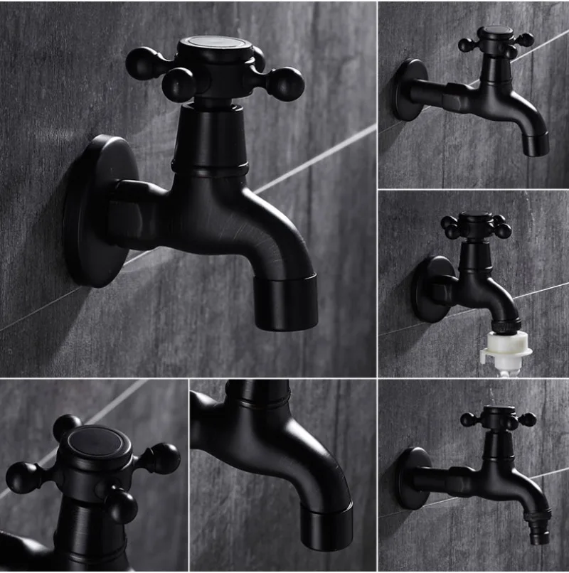 Медный американский стиль черный и белый с узором холодный толстый треугольный клапан уплотнение для клапана бассейна Кухня Раковина водонагреватель Чемпион