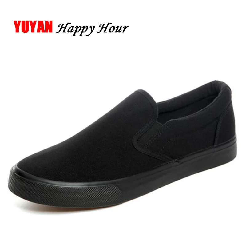 

New 2019 Fashion Canvas Shoes Men Sneakers Low top Black Shoes High Quality Men's Casual Shoes Brand Flat Plus Size 46 ZHK168