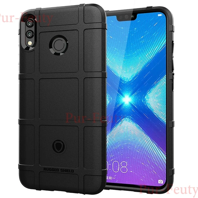 Чехол для huawei Honor 8X Honor8X JSN-L21 JSN-L42 Прочный Гибридный Силиконовый чехол для huawei Honor X8 8 X 8X Max 8XMax - Цвет: Черный