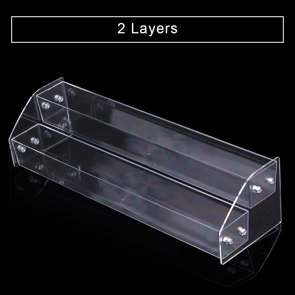 От 1 до 7 ярусов лак для ногтей настольная подставка для демонстрации стойки прозрачная подставка для разных мелочей косметичка акриловая подставка для помад - Цвет: 2 Layers
