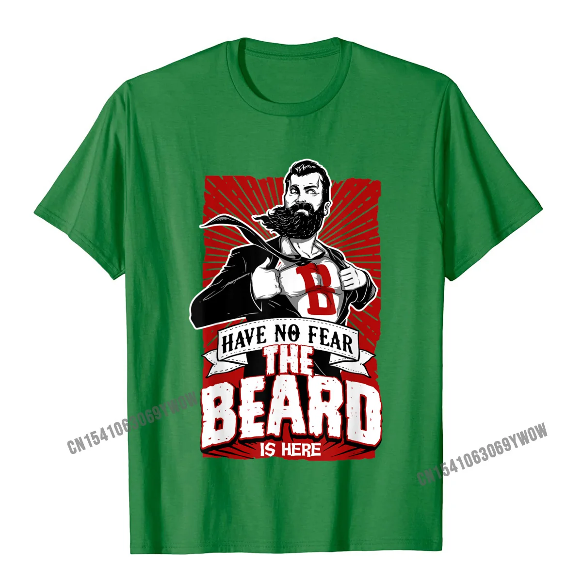 100% Cotton Fabric Men Short Sleeve Personalized T Shirt Casual Tops Shirts Wholesale cosie O Neck T Shirt Top Quality Have no fear the beard is here know things Tshirt Tee Shirt__42 green