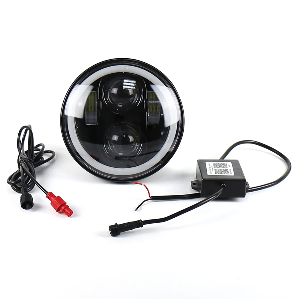 5,75 дюймов светодиодный фонарь для мотоцикла DRL Angel кольцевая фара RGB Halo Bluetooth пульт дистанционного управления Hi& Lo луч подходит для Harley Sportster
