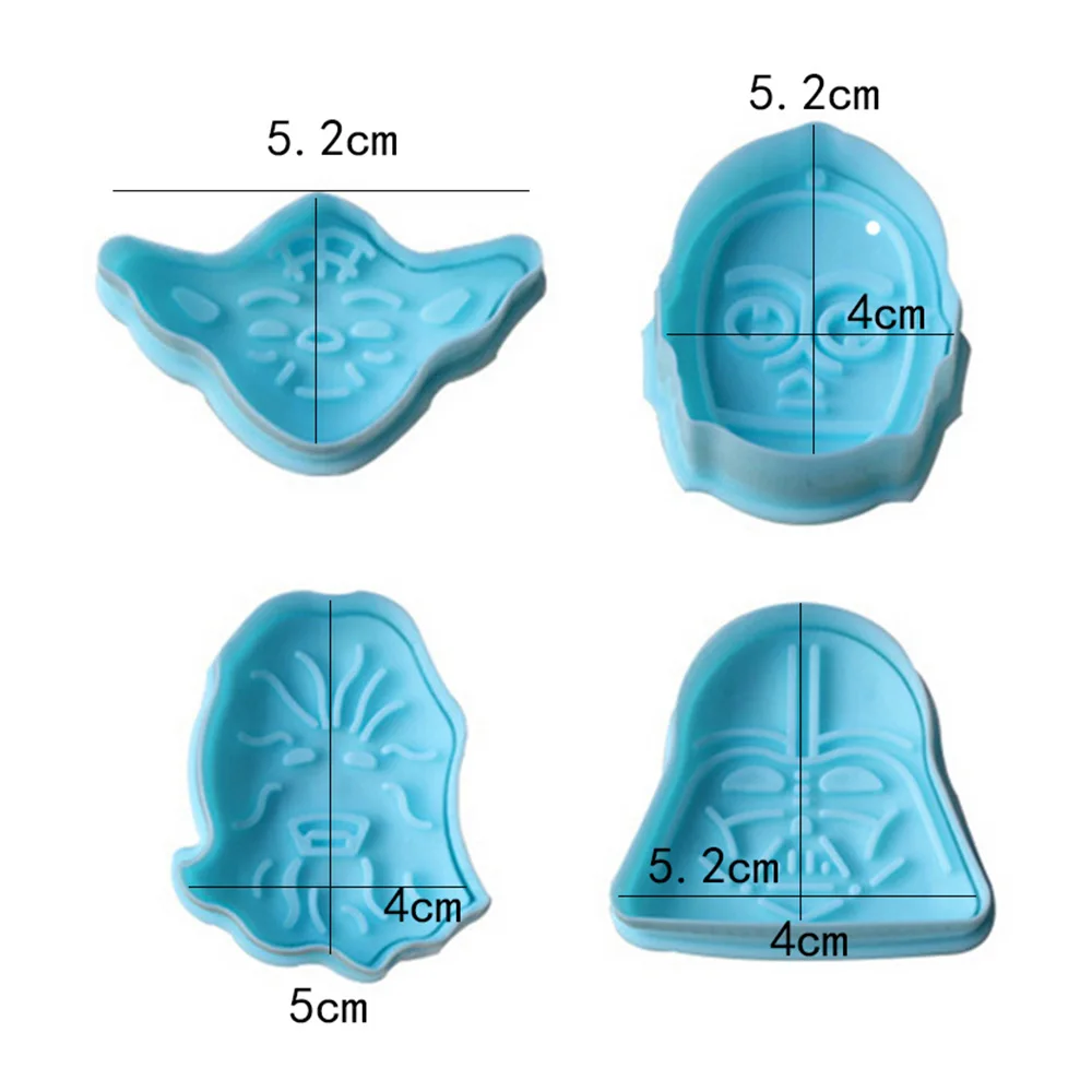 4 шт./компл. Звездные войны украшение торта фонданта выпечка печенье плесень помадка для бисквита кондитерские формы резец плунжера инструменты C1052 a