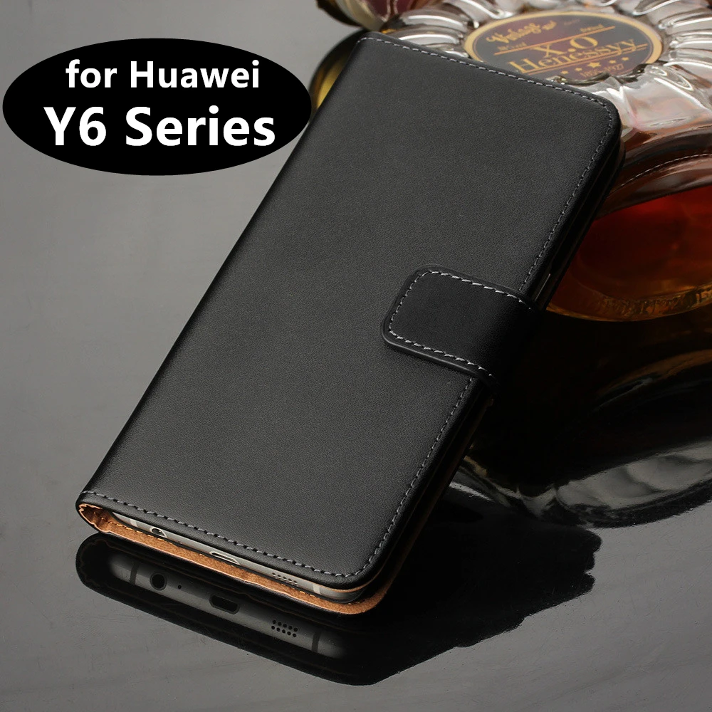 Кожаный чехол книжка премиум класса роскошный бумажник для Huawei Y6 II Pro 2017 Prime 2018 2019