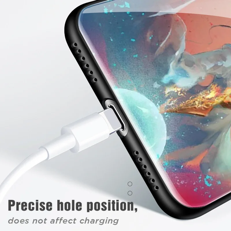 Для iPhone XS Max XR 6 6s 7 8 Plus X милый мультфильм NEZHA закаленное стекло бутик чехол Чехлы Fundas подарок