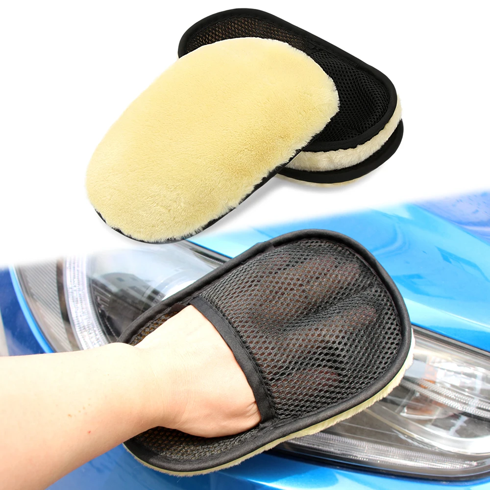 Стайлинг автомобиля шерсть мягкие перчатки для мытья автомобиля щетка для чистки мотоциклетная шайба уход