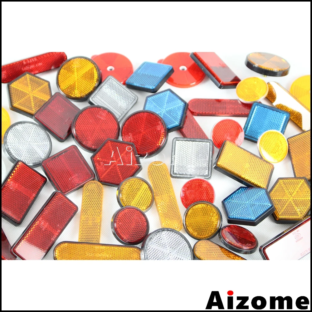 

2x Yellow Reflector White Blue Red Reflectors For Motorcycle Truck ATV Dirt Bike Car Reflectors Safety Warning