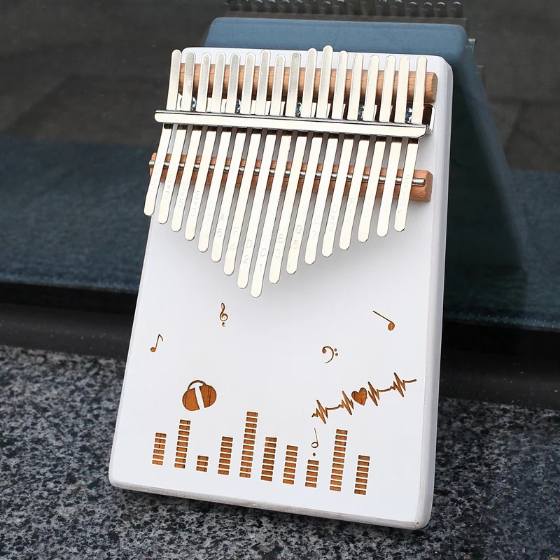 KERUS 17 teclas Kalimba pulgar Piano hecho por whit sola placa de madera de alta calidad cuerpo de caoba instrumento musical