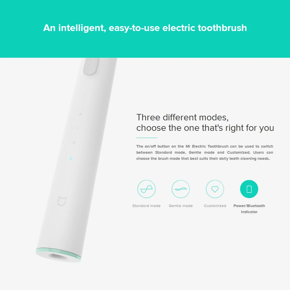 Xiaomi MiJia звуковая электрическая зубная щетка DDYS01SKS IPX7 Водонепроницаемая зубная щетка управления приложением один раз зарядка для использования в течение 18 дней