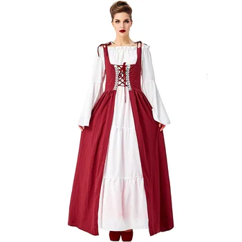 

Umorden Fantasia Purim Halloween Costumes for Women Renaissance Medieval Irish Costume Over Dress