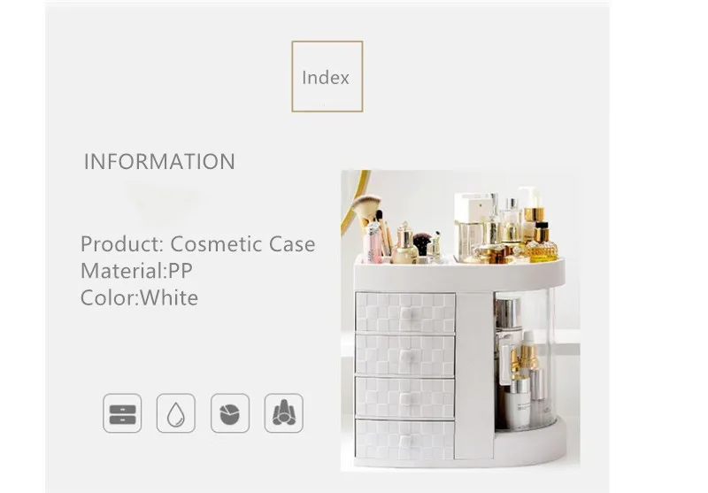 4 Utility Drawer Type Cosmetic StorageTox Dustproof Plastic Shelf For Tabletop Multifunctional Cosmetics Classified Admission