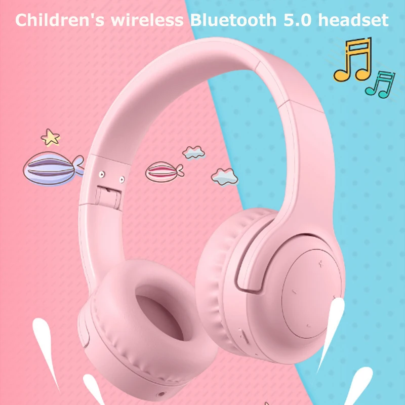 Детские наушники, Bluetooth 5,0, беспроводные стерео наушники, 93 дБ, ограниченная громкость, гарнитура, Защита слуха, мягкие наушники, Накладные наушники