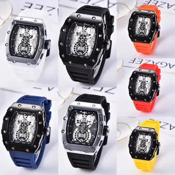 

2020 silicone man Chronograph Mens Watches Luxury Top Brand Quartz Watch Blue Military Sports Wristwatch Relogios Clock