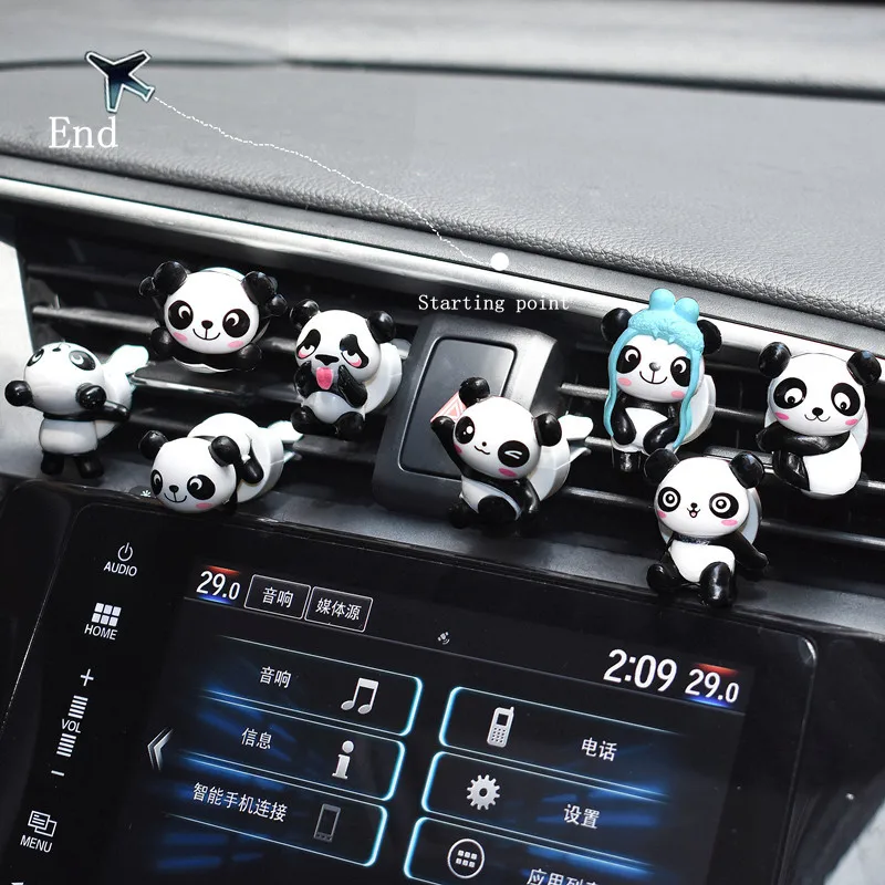 Милый маленький панда автомобильный ароматизатор вентиляционное отверстие долговечный мультфильм воздушный зажим для Освежителя Креативные украшения