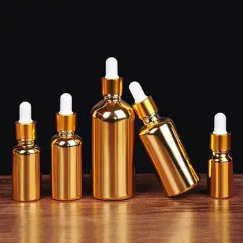 

1 Pc 100ml Empty Perfume Glass Bottle Perfume Liquid Makeup Containers Refillable Package Golden Silver Essential Oil Bottles