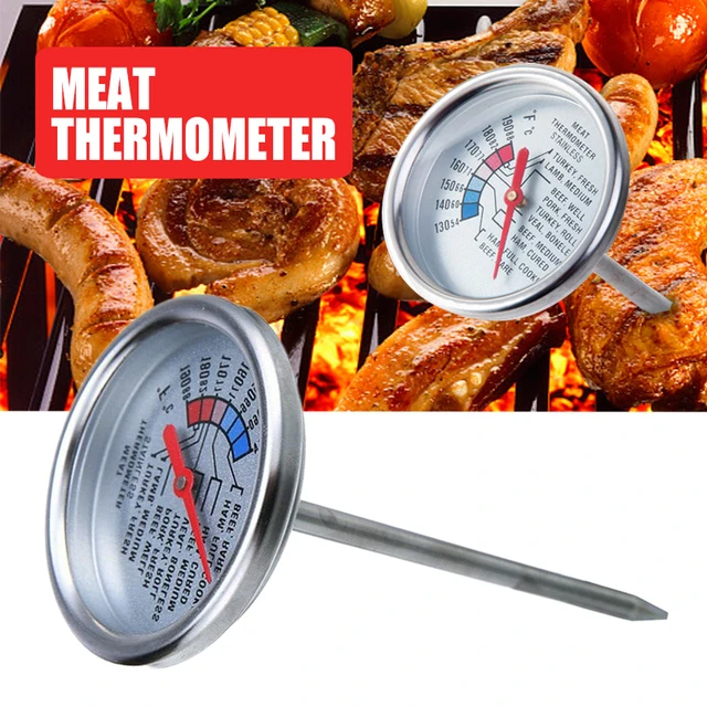 Stainless Food Analog Meat Thermometer Kitchen Cooking Oven BBQ Beef Pork  Turkey Steak Temperature Probe C/F - AliExpress