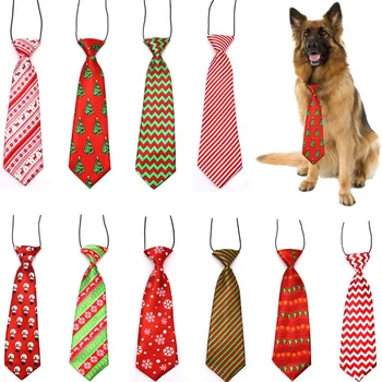 

1PC Pet Necktie Christmas Pet Ties Bow Ties Handmade Adjustable Pet Dog Ties Festival Ties Dog Nursing Accessories Supplies