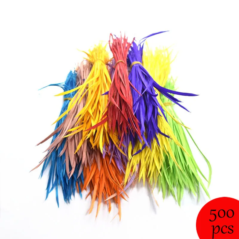 500 шт Гусь Биот перья для рукоделия волосы для наращивания вечерние свадебные декоративные 15-20 см DIY цветные перья ювелирные изделия