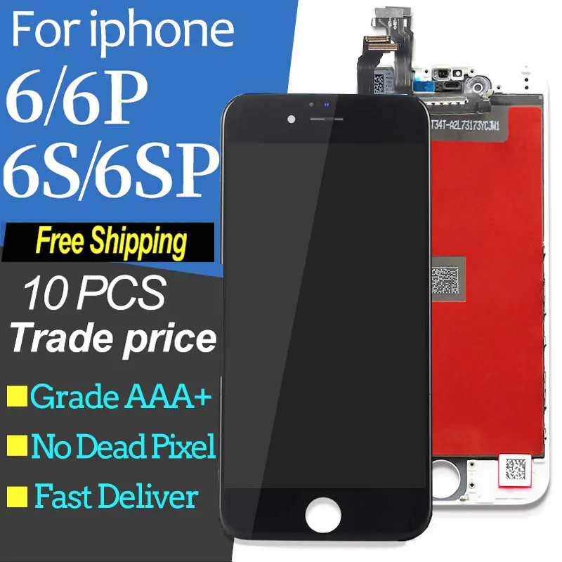 10 шт./лот для iphone 6 6S Plus ЖК дисплей сенсорный экран дигитайзер Замена полная сборка