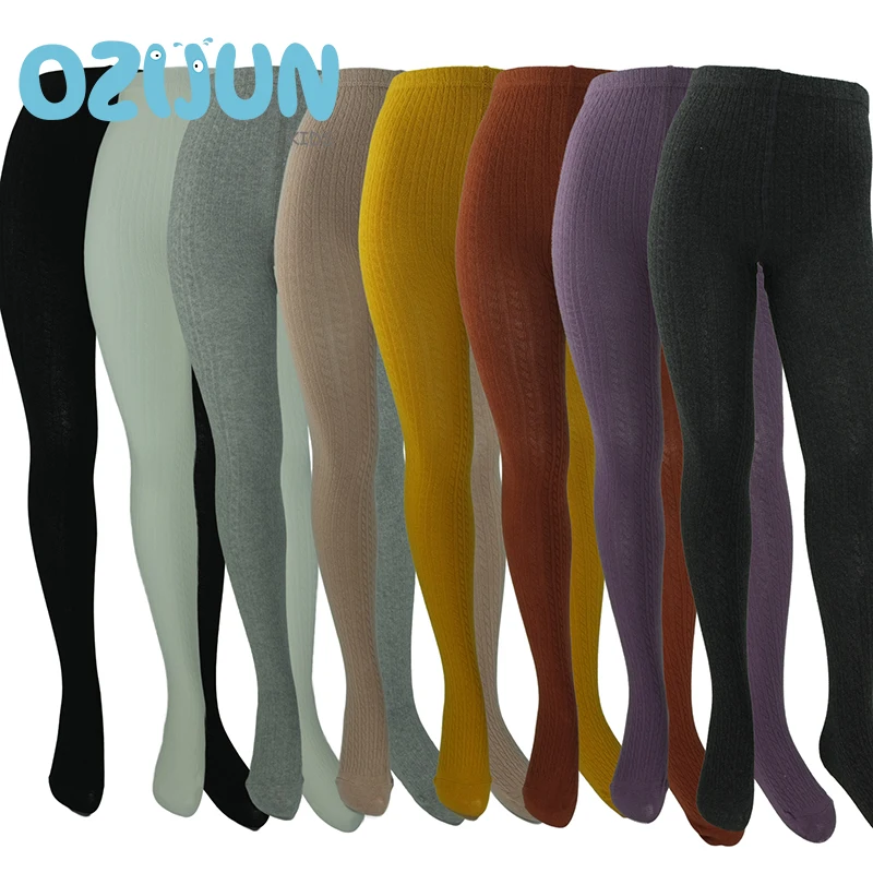 

New 2019 Autumn Style Children Cotton Pantyhose Kids Girls 95-150cm Dance Tights Anti-pilling 8 Colors 6 Size 3-15 Years Girls
