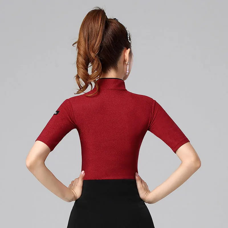 Двойной современный национальный стандарт Топ женский короткий рукав