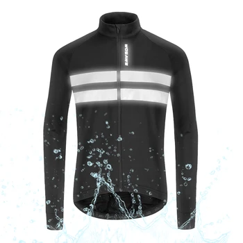 

WOSAWE Bike Jacket Winter Fleece Thermal Reflective Coat Warm Bicycle Clothing Windproof Windbreaker MTB Jerseys Long Sleeve