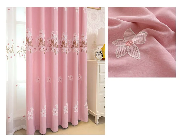Бамбуковый хлопок и пеньковая десять Li Peach Blossom вышитые шторы для гостиной столовой спальни