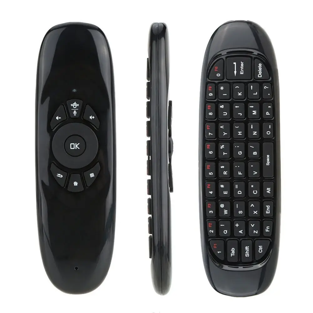 

Wireless Keyboard C120 English Russian 2.4G RF Air mouse Remote Control With Voice Backlight for Android Smart TV Box X96 MAX