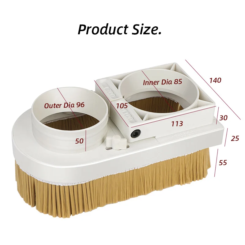 Щётка для пыли с ЧПУ, пылесборник диаметром 65-100 мм, пылесос, Легкая очистка для гравировального станка с ЧПУ, фрезерный станок