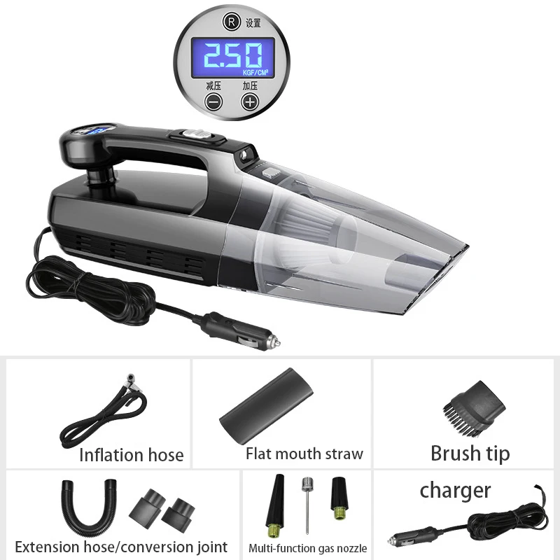 

4 In 1 Wireless Charging Car Vacuum Cleaner, Air Pump, Multi-function Powerful, Car Auto Inflatable Pump Air Compressor