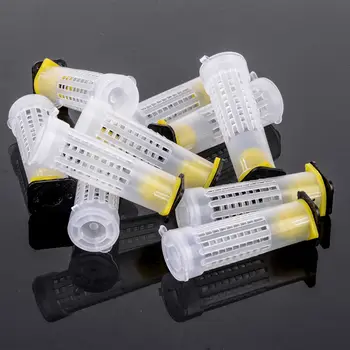 

100x Beekeeping Rearing Cup Kit Queen Bee Beekeeper Roller Cage Garden Yard Tool