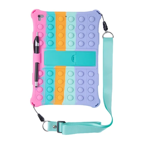 Push Bubble Fidget Toy Silicone Tablet Case for IPad Air3/Pro10.5"A2152/A2153/A2123/A1701/A1709Kids Pop Pop Soft Cover Funda