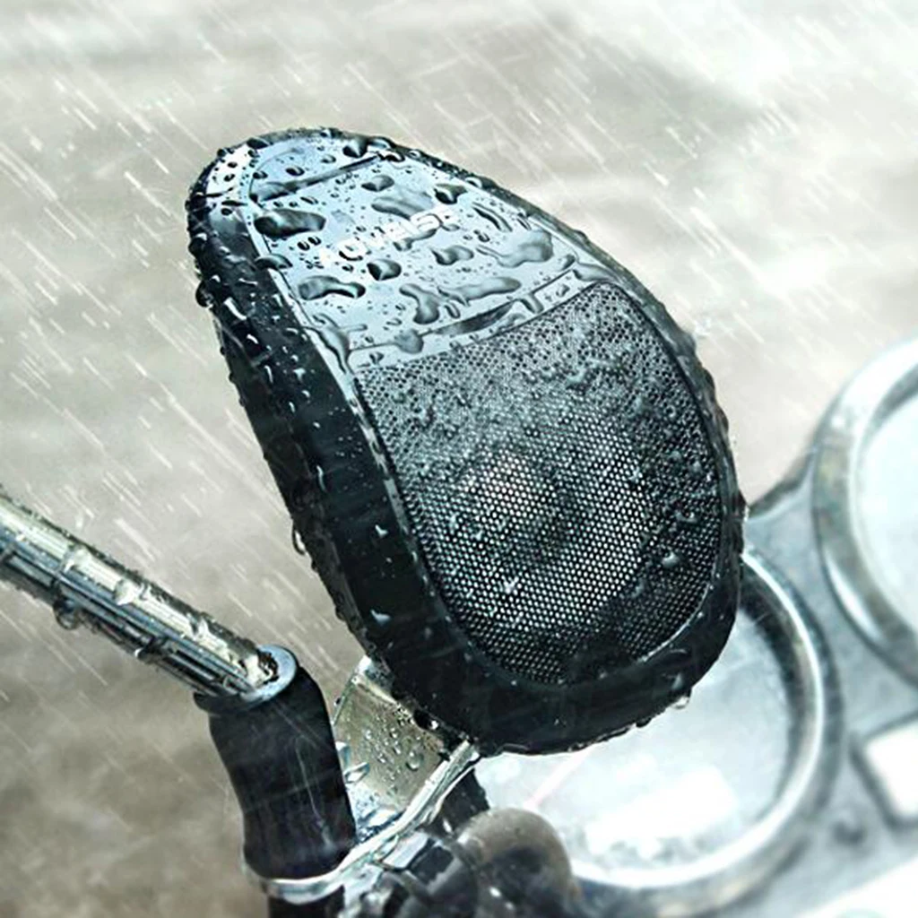 1 Set Motorcycle Bluetooth Speakers Waterproof Bluetooth Motorbike Stereo LED Speakers Audio System USB FM Radio 120 x 70 mm