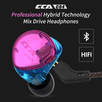 

CCA C04 In Ear Earpuds Audio Monitors Noise Isolating HiFi Music Sports Earphone Armature Dual Driver Earphones Headset