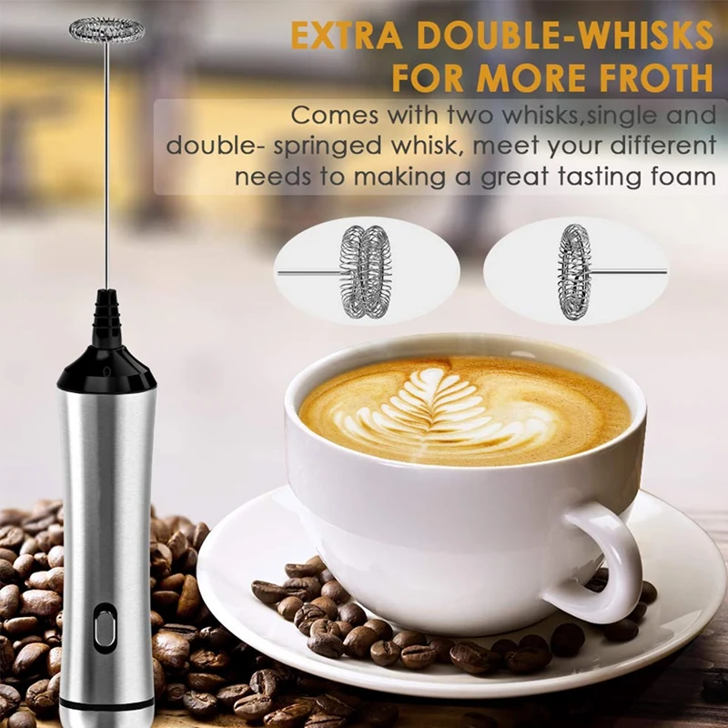 Günstige Wiederaufladbare Milchaufschäumer, Elektrische Handheld Schaum Maker Hohe Drehmoment Motor, Peitsche Schäumer Trinken Mixer Für Kaffee Kunst, cappuccino, H