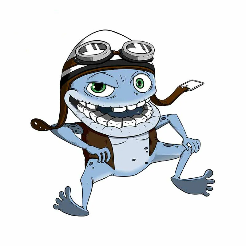 Funny Crazy Frog Anime Car Stickers Vinyl Bumper Trunk Truck Graphics Waterproof Cartoon OEM,13cm*12cm Color Name : Style E, Style : Reflective 