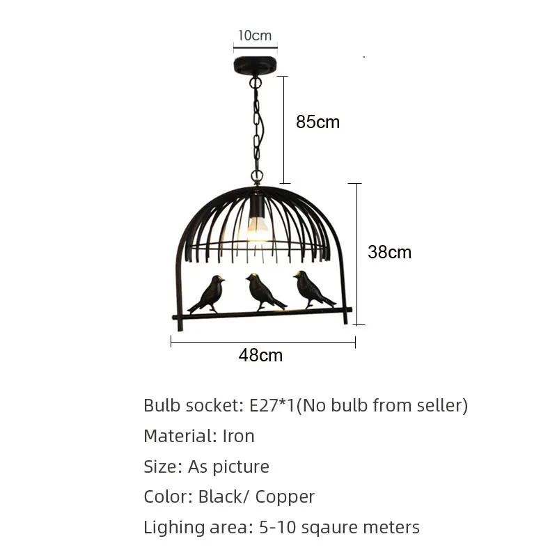Bird Lights Pendant Lamp Chandelier DropLight For Bedroom Dining Room Kitchen Restaurant Cafe