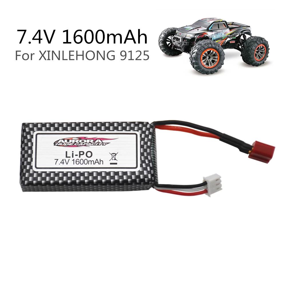(В наличии) 7 4 v 1600mah литий полимерный аккумулятор для XINLEHONG 9125 дистанционное