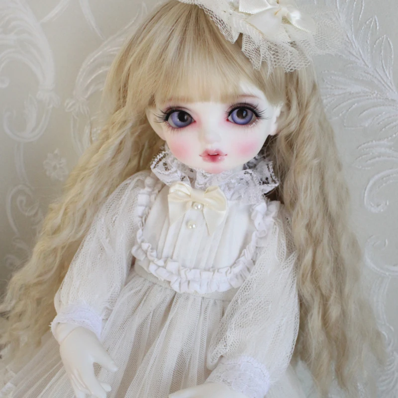 Кукольная одежда 1/6 1/4 BJD платье белое кружево благородное платье костюм для 1/6 YOSD 1/4 BJD MSD Blyth кукла аксессуары платье+ повязка для волос+ носки